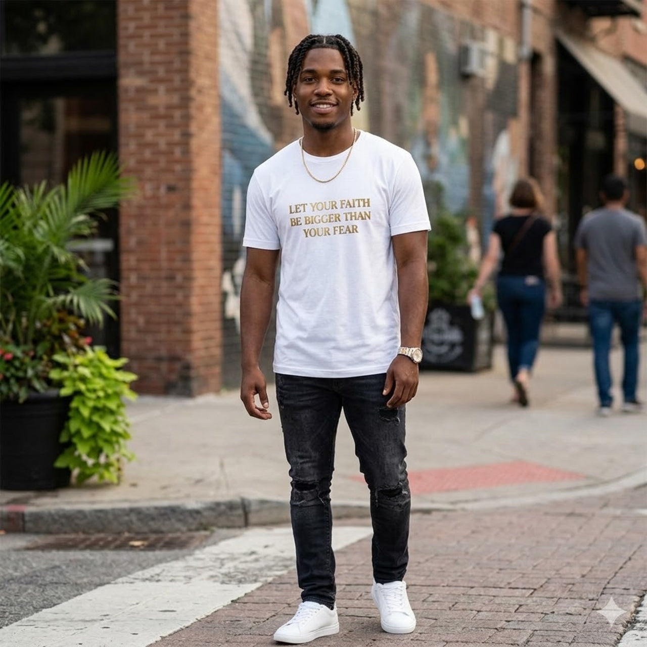Youth Tee — "Let Your Faith Be Bigger Than Your Fear" Inspirational Kids T-Shirt