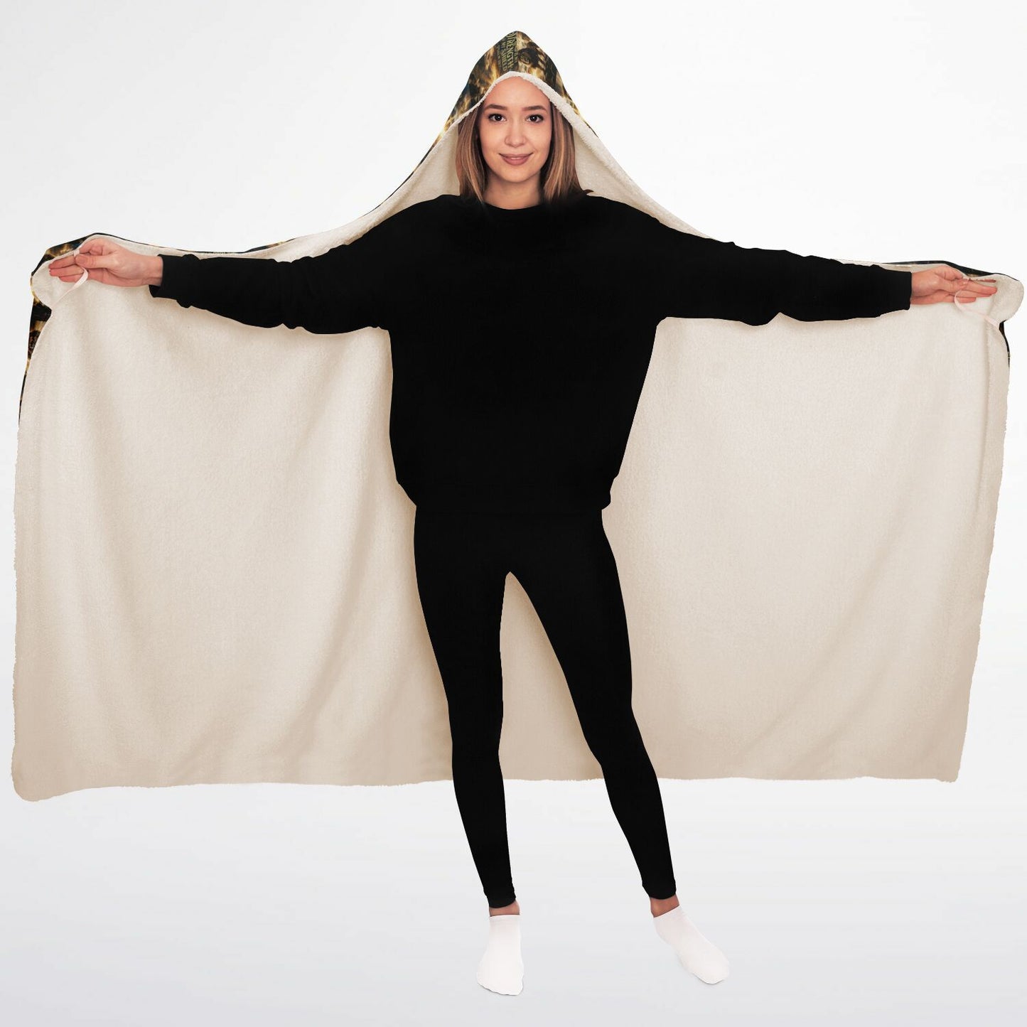 Hooded Blanket Micro Fleece - AOP