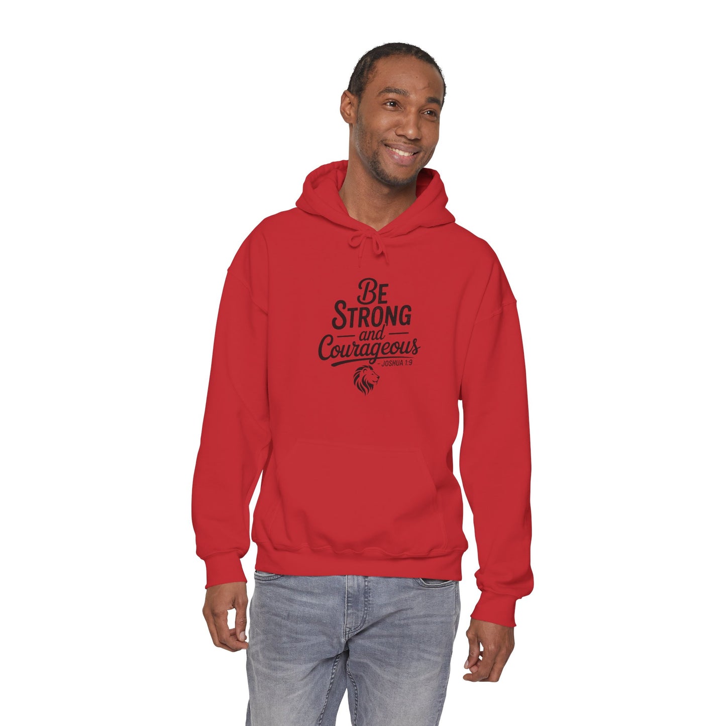 Be Strong and Courageous Hoodie – Inspirational Christian Scripture Sweatshirt
