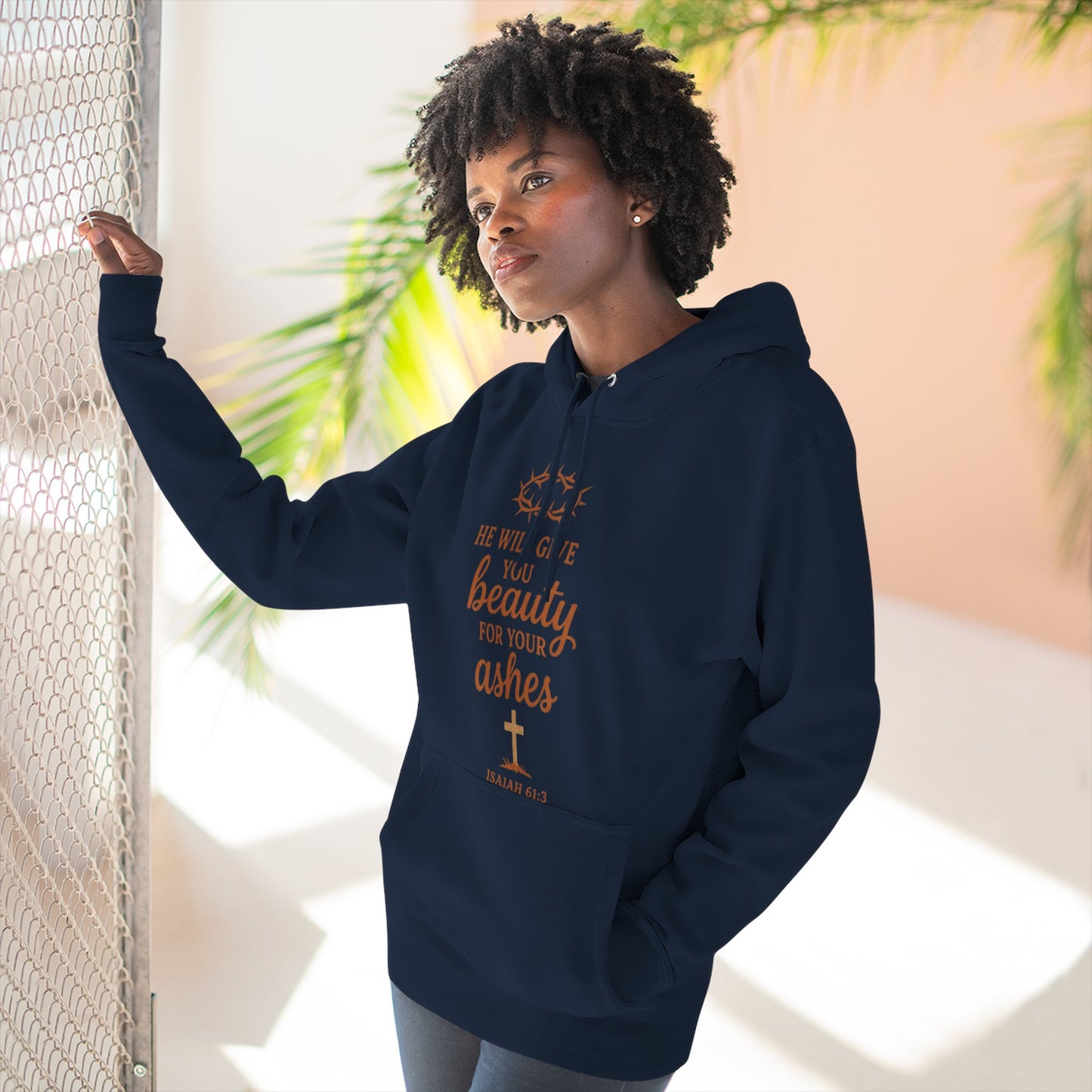 Isaiah 61:3 'Beauty for Ashes' Christian Hoodie