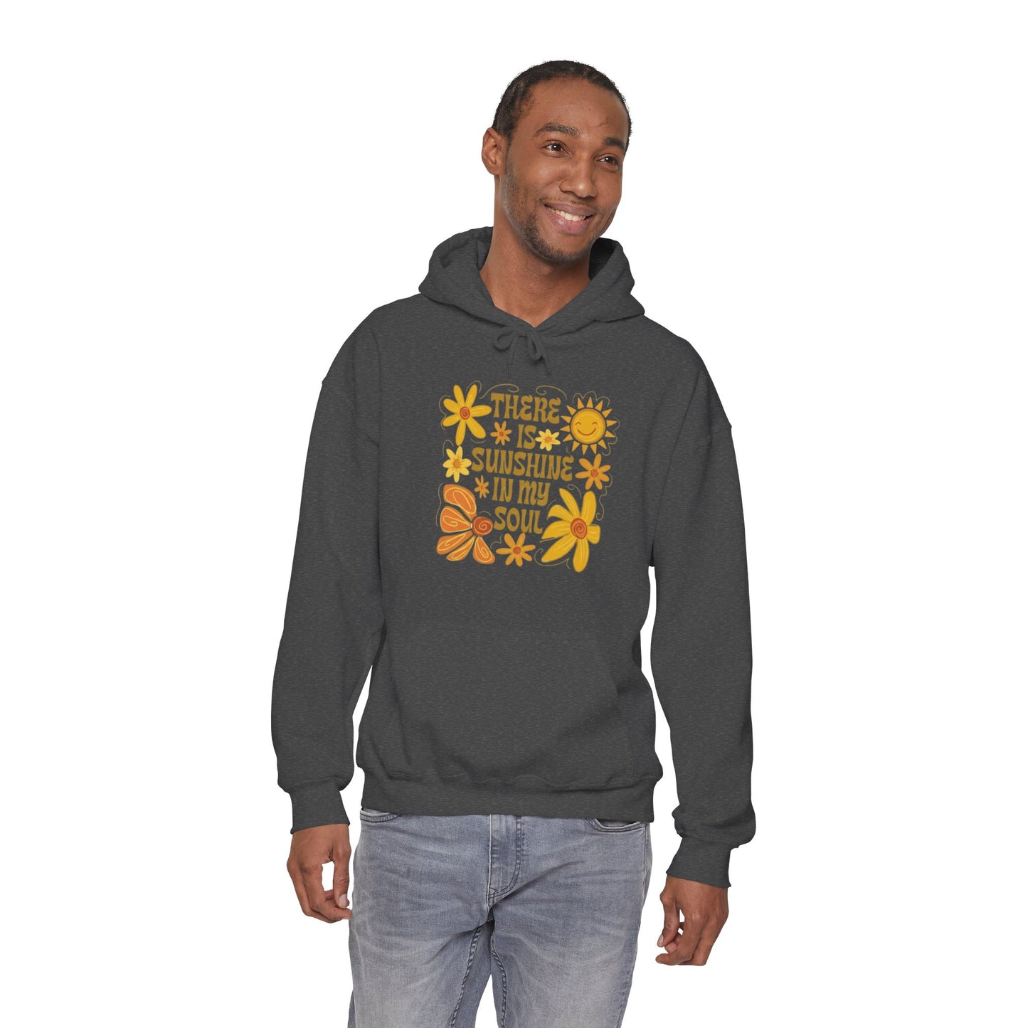There Is Sunshine In My Soul Hoodie — Retro Floral Positive Quote Sweatshirt