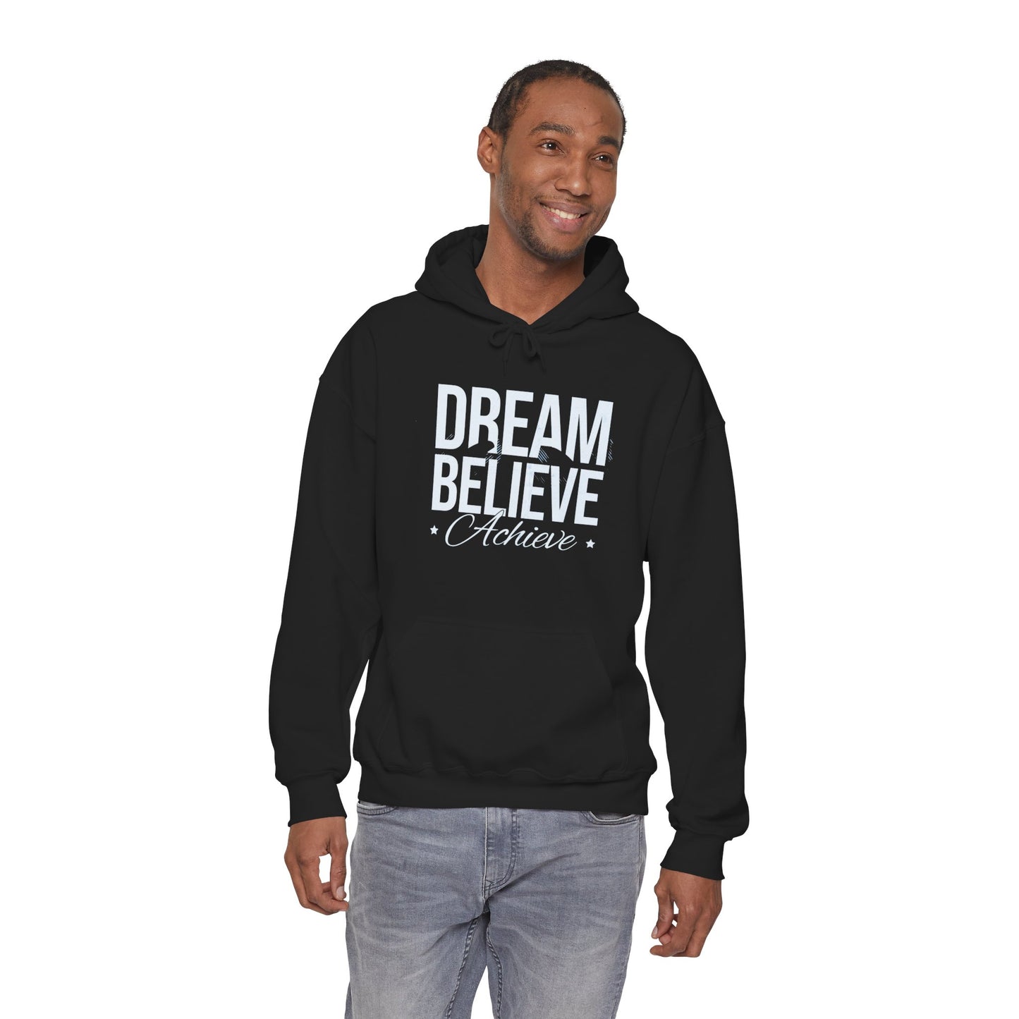 Dream Believe Achieve Hoodie — Motivational Pullover for Goal-Getters