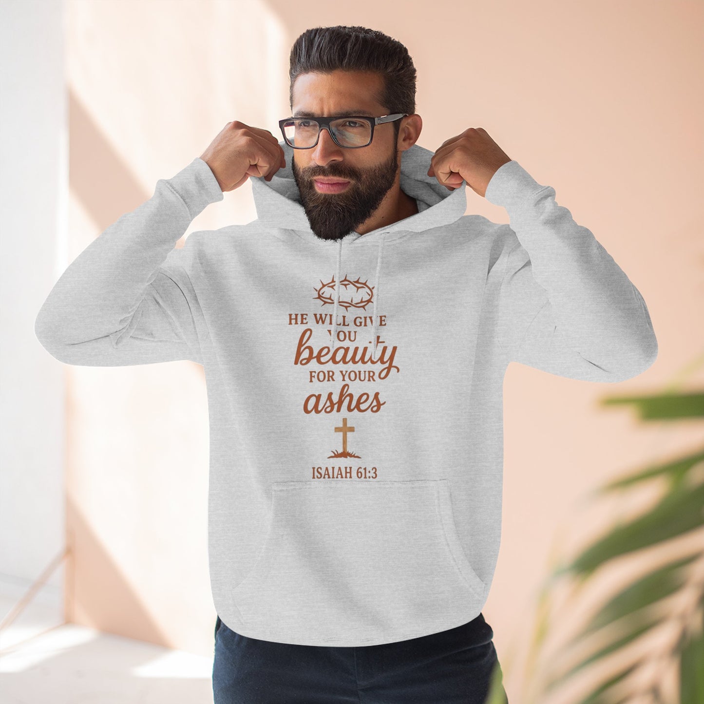 Isaiah 61:3 'Beauty for Ashes' Christian Hoodie
