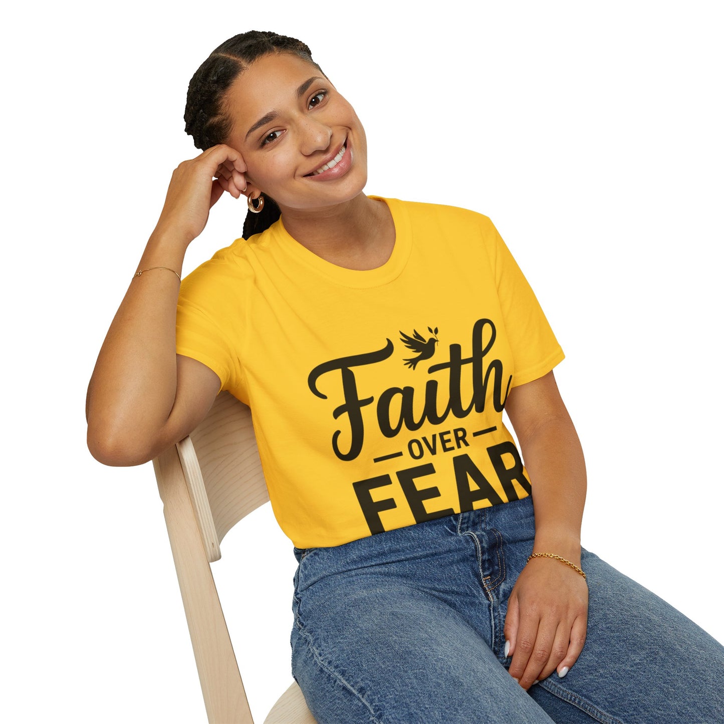 Faith Over Fear T-Shirt — Isaiah 41:10 Christian Inspirational Tee