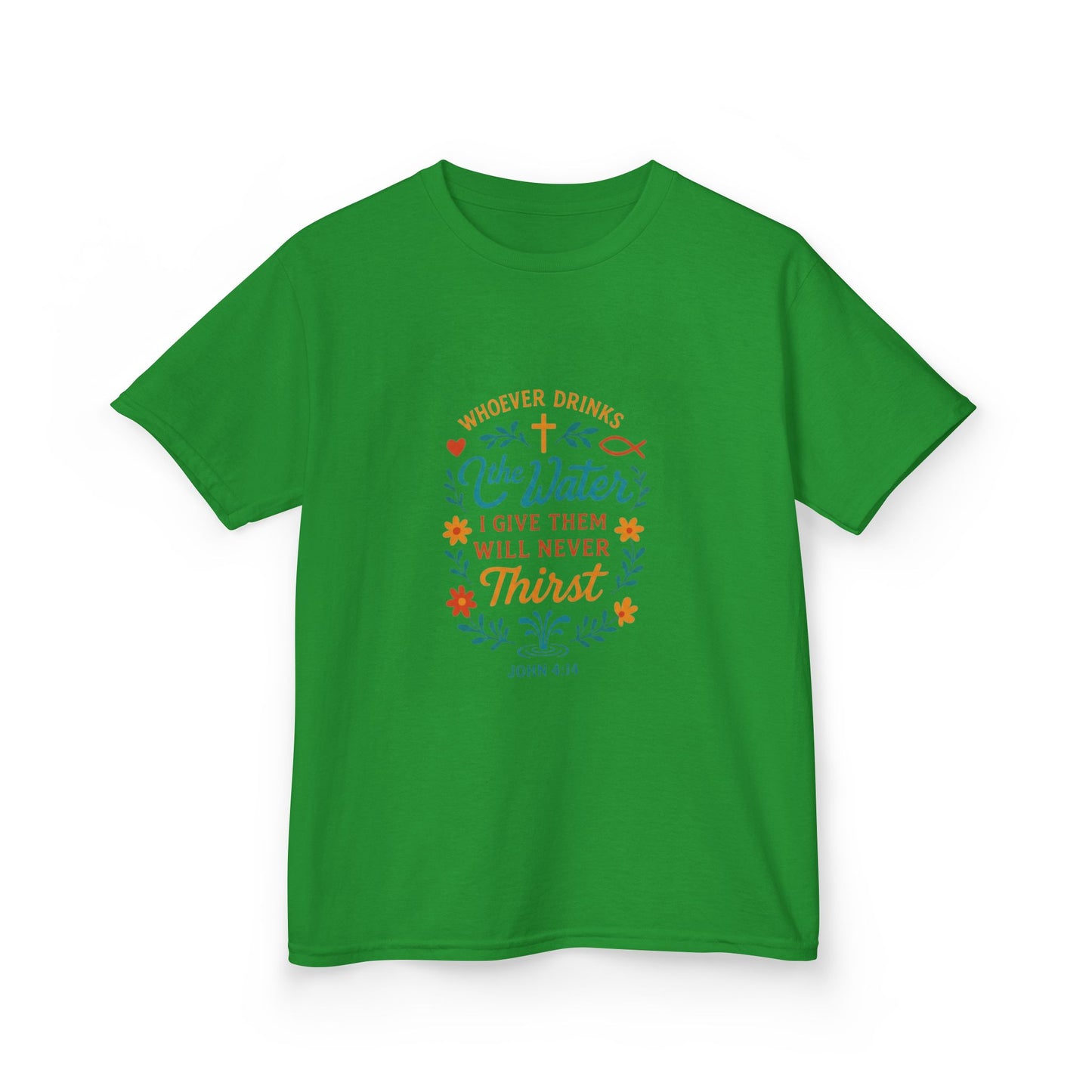 Kids Tee — "Blessed & Hydrated" Christian Faith Graphic Shirt