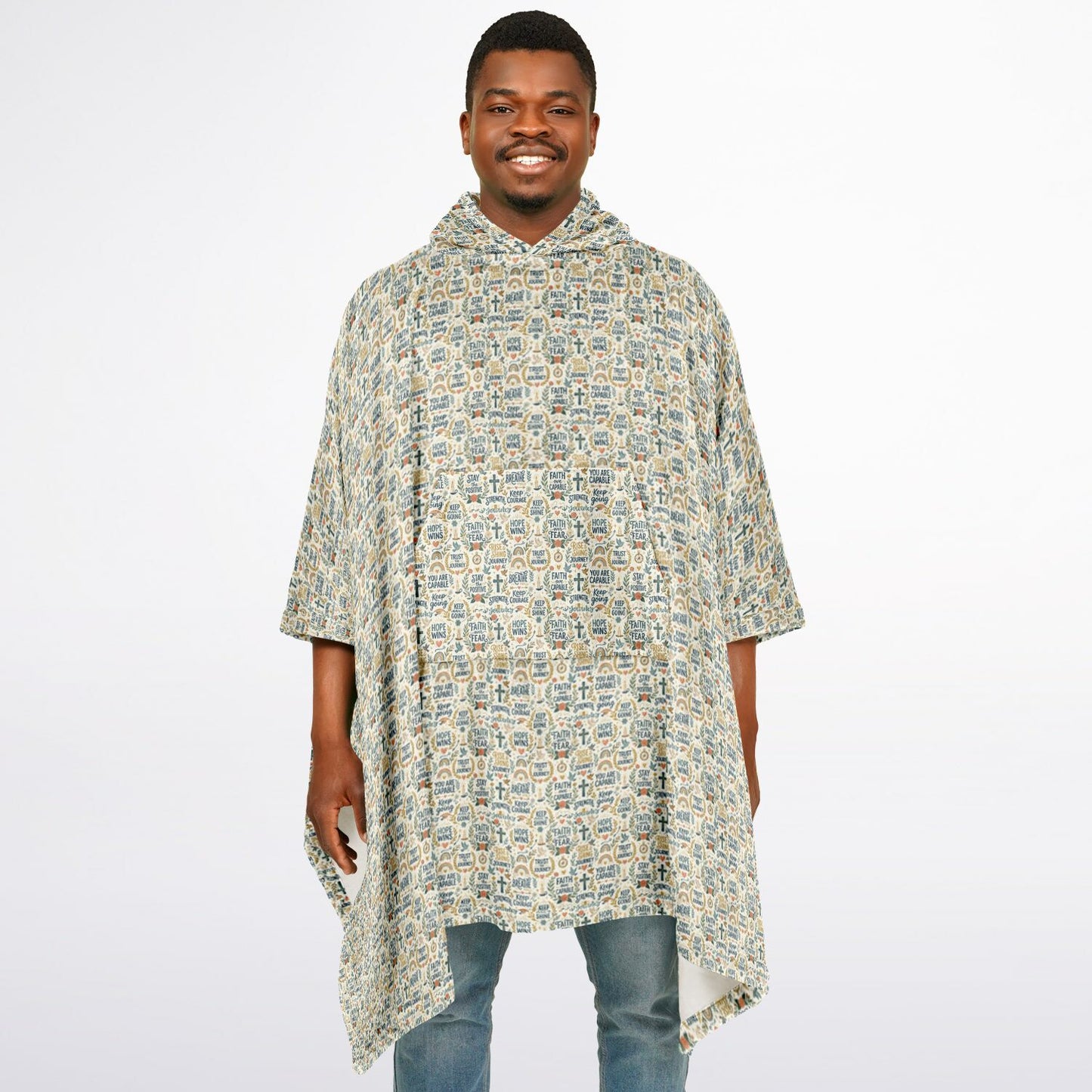 The Prayer Wrap — Flannel Blanket Poncho