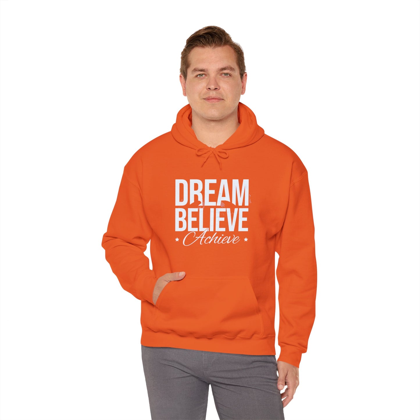 Dream Believe Achieve Hoodie — Motivational Pullover for Goal-Getters