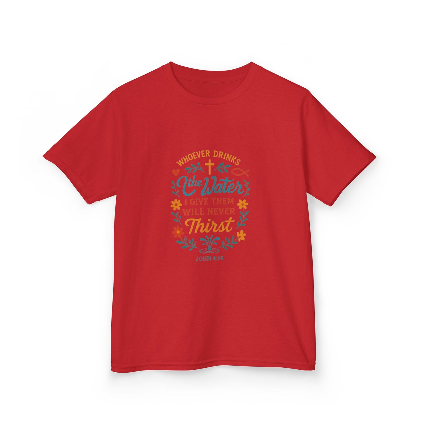Kids Tee — "Blessed & Hydrated" Christian Faith Graphic Shirt