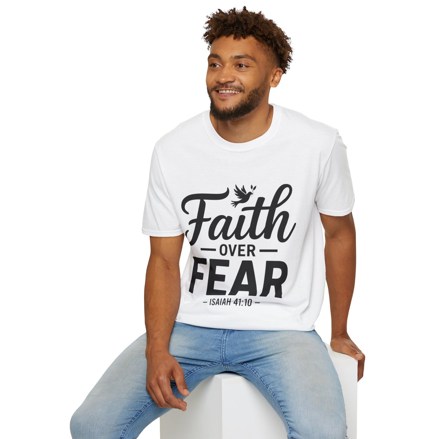 Faith Over Fear T-Shirt — Isaiah 41:10 Christian Inspirational Tee
