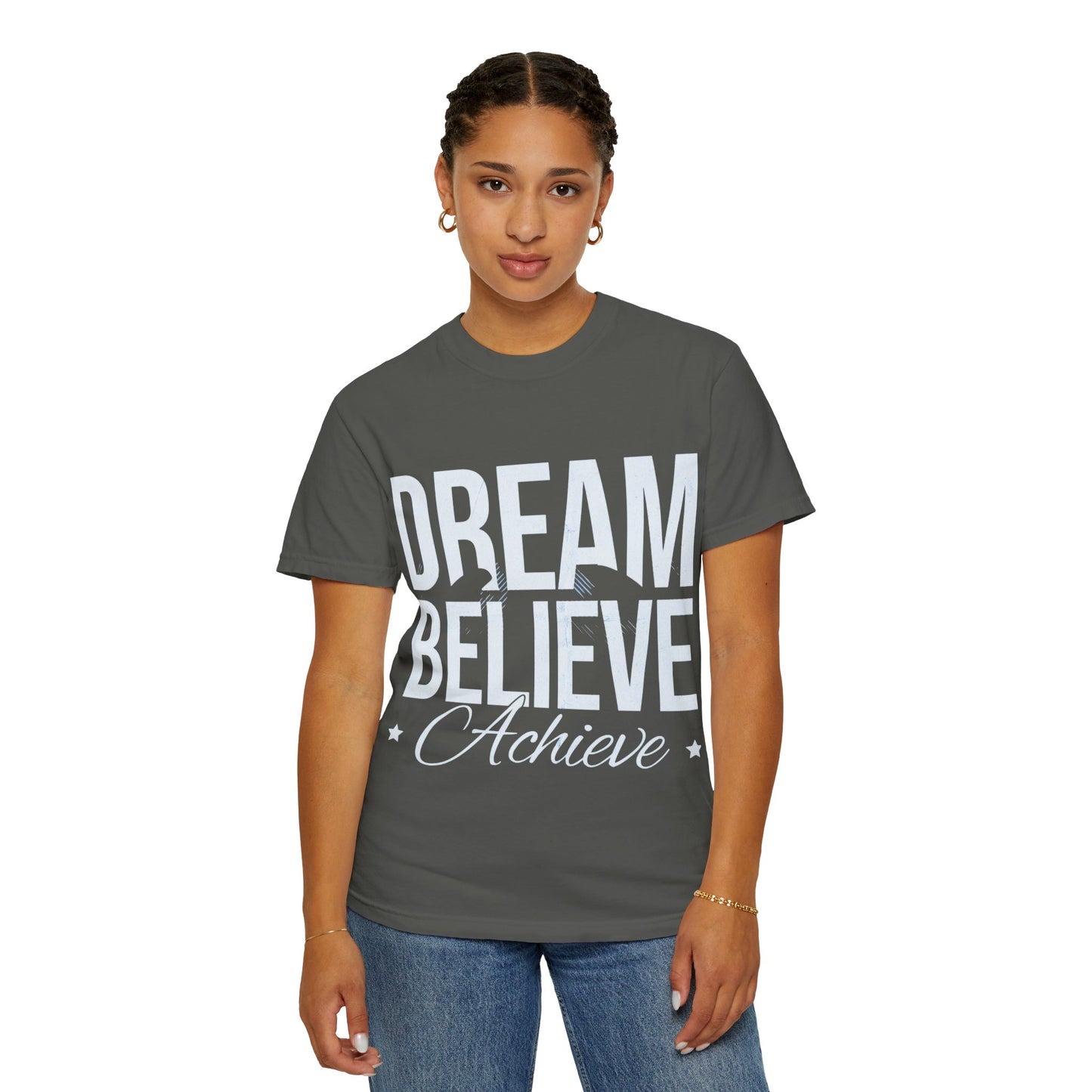 Dream Believe Inspire T-Shirt — Minimal Inspirational Graphic Tee