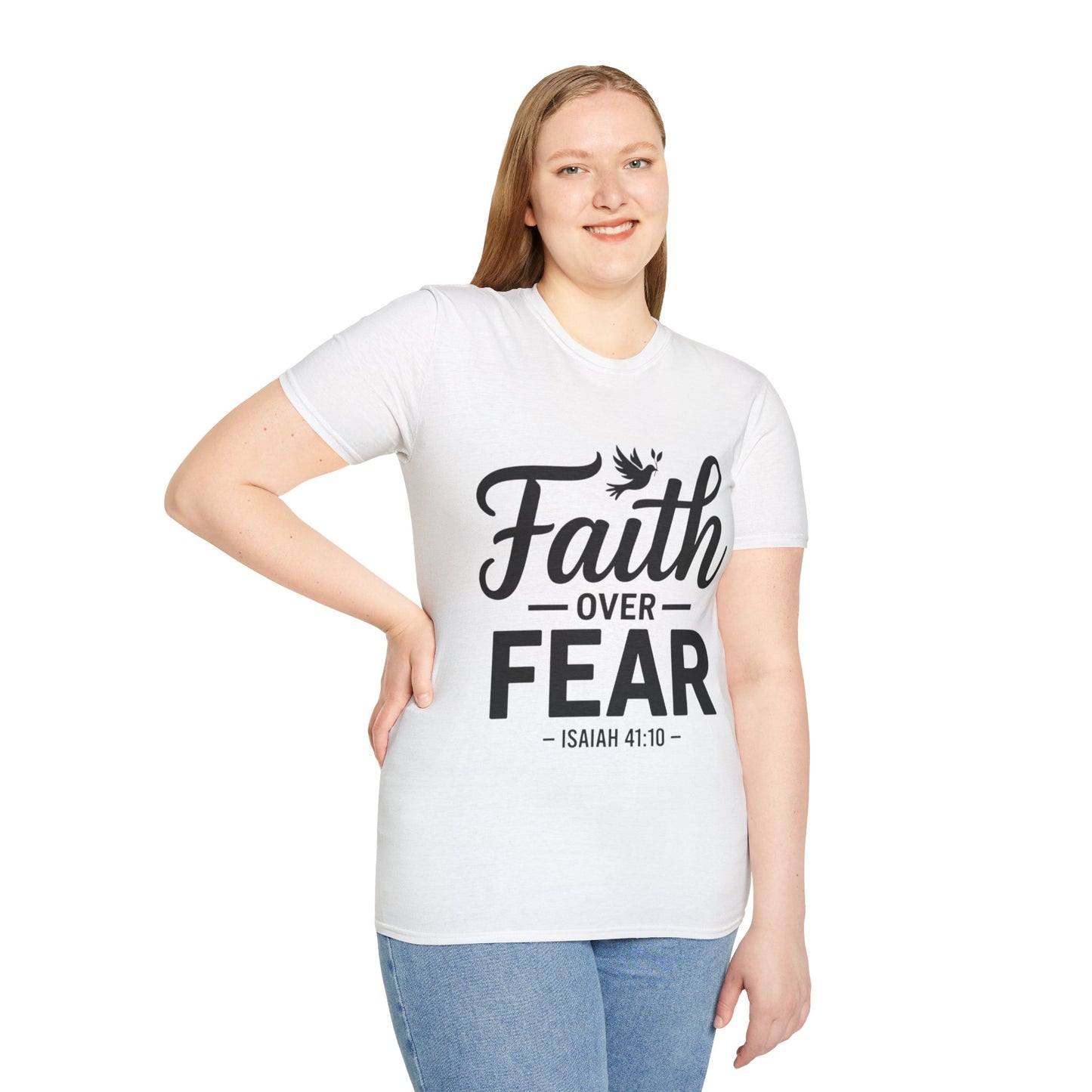 Faith Over Fear T-Shirt — Isaiah 41:10 Christian Inspirational Tee
