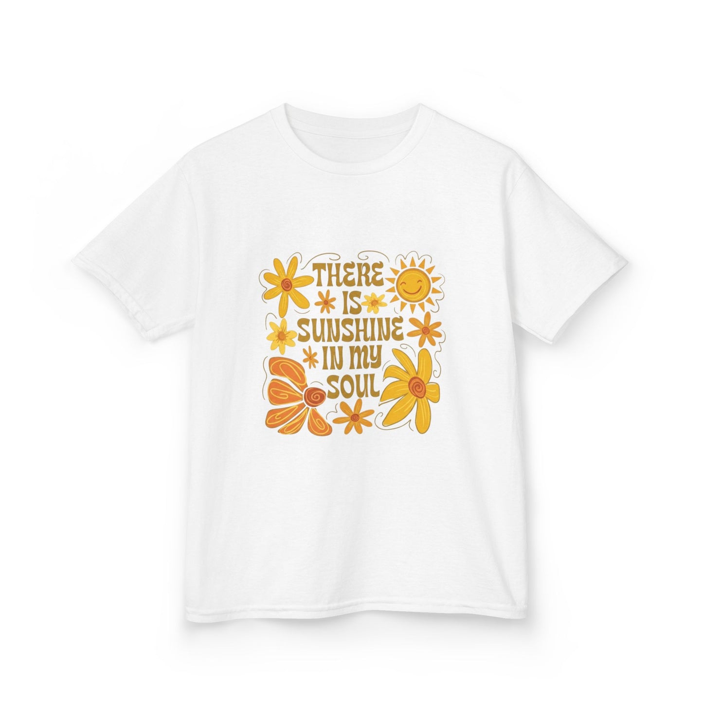 Kids T-Shirt — "There Is Sunshine In My Soul" Retro Floral Tee