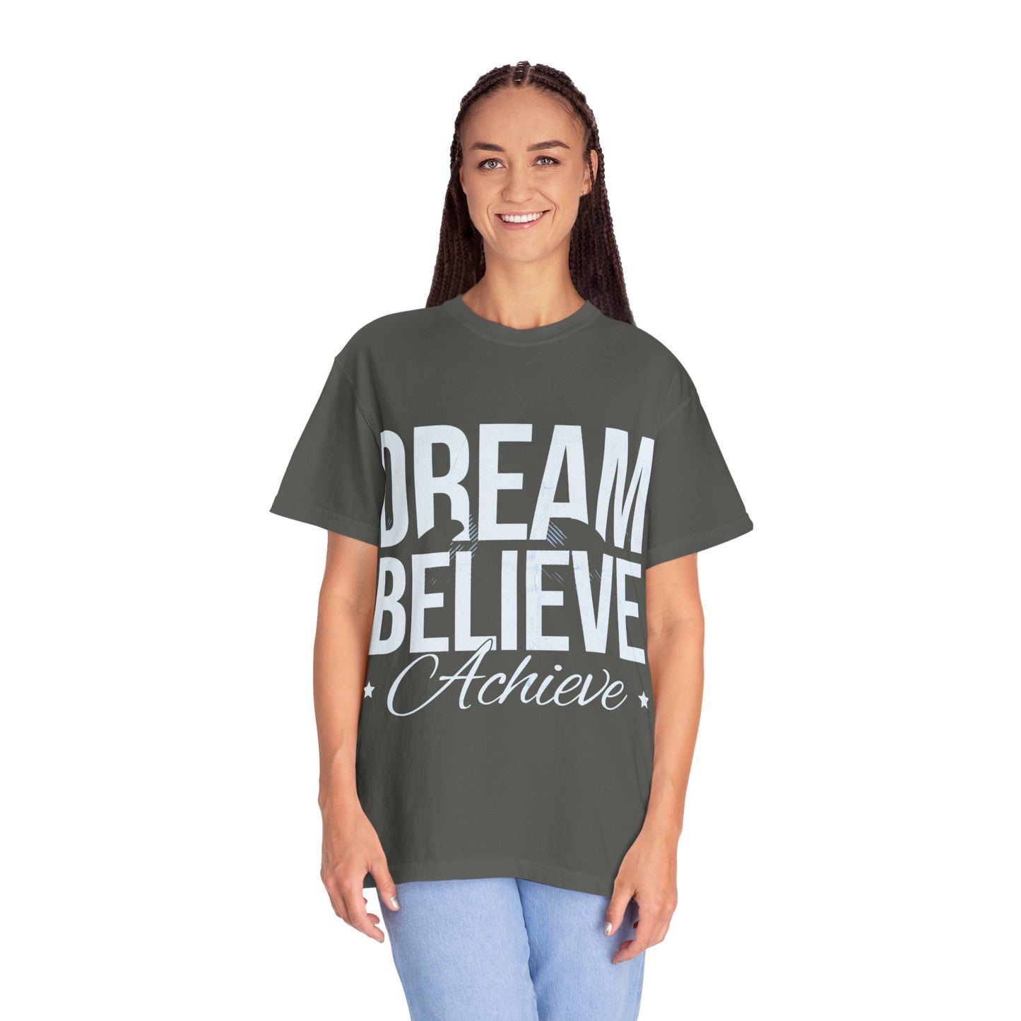 Dream Believe Inspire T-Shirt — Minimal Inspirational Graphic Tee