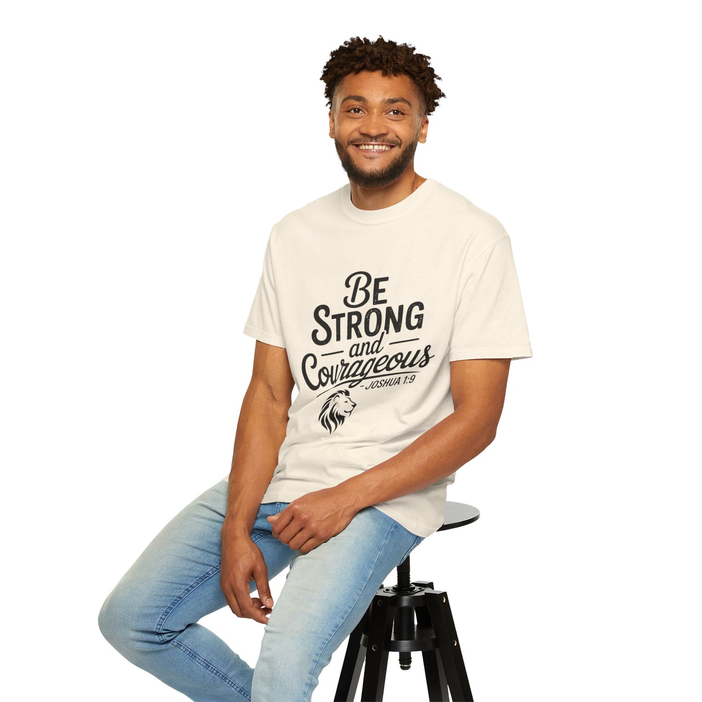 Be Strong and Courageous T-Shirt — Inspirational Christian Scripture Tee (Joshua 1:9)