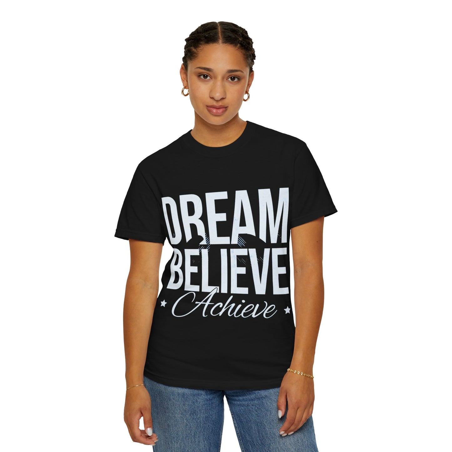 Dream Believe Inspire T-Shirt — Minimal Inspirational Graphic Tee