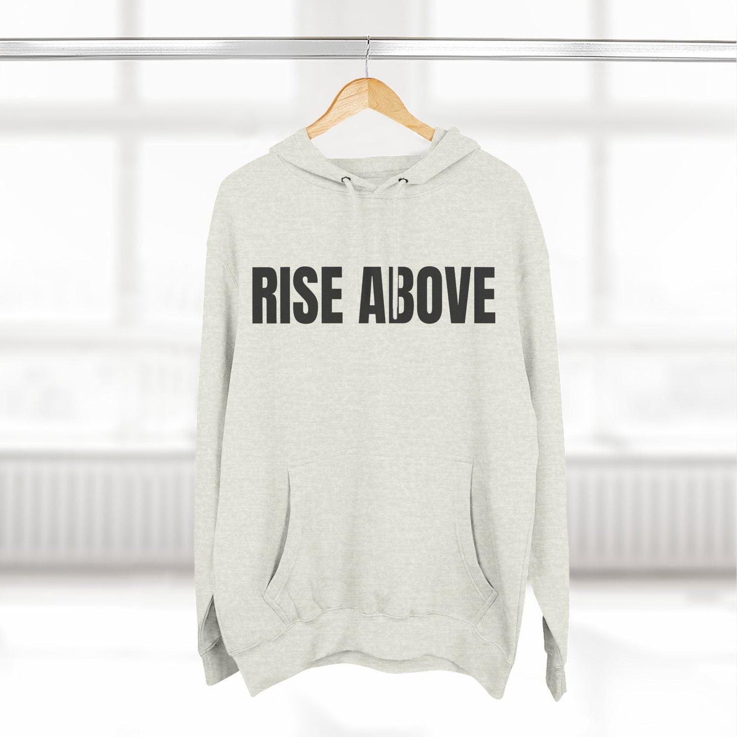 Rise Above Hoodie — Motivational Fleece Pullover