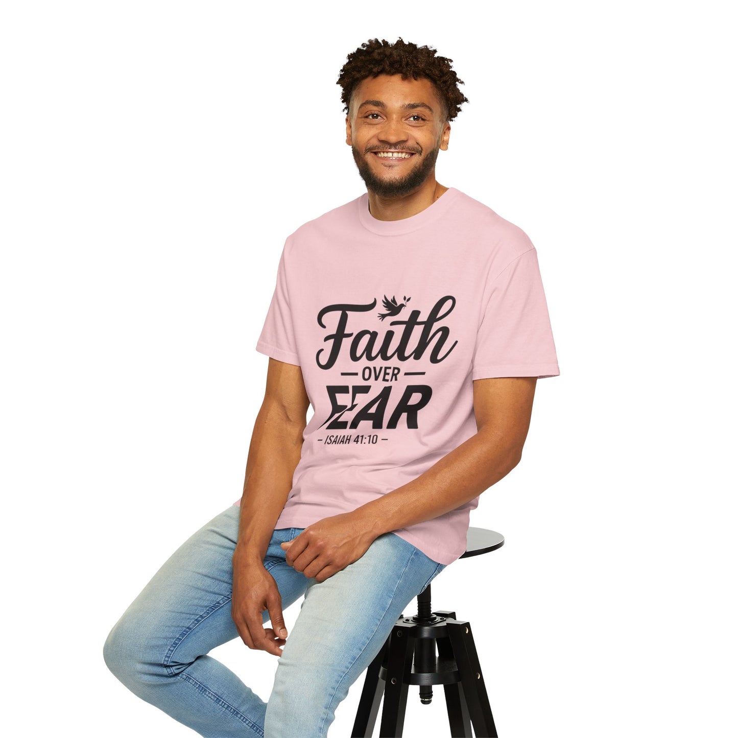 Faith Over Fear T-Shirt — Isaiah 41:10 Inspirational Christian Tee