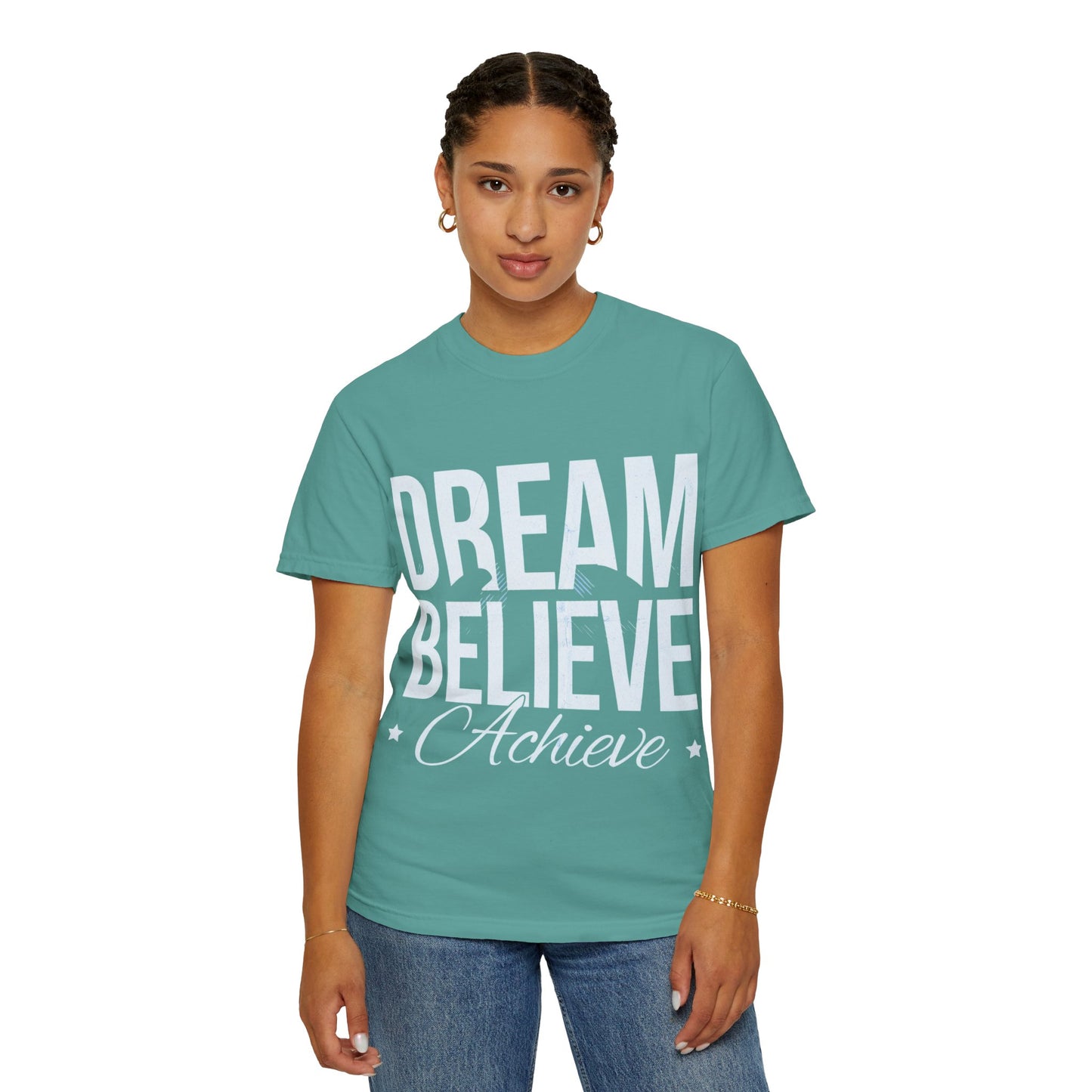 Dream Believe Inspire T-Shirt — Minimal Inspirational Graphic Tee