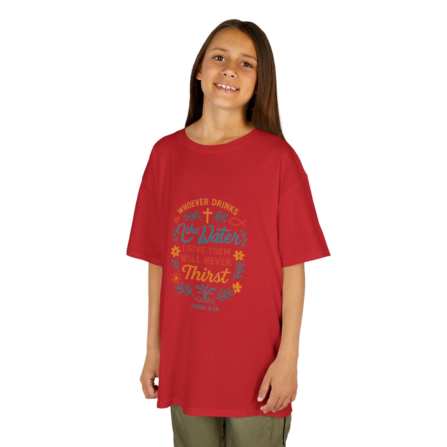 Kids Tee — "Blessed & Hydrated" Christian Faith Graphic Shirt