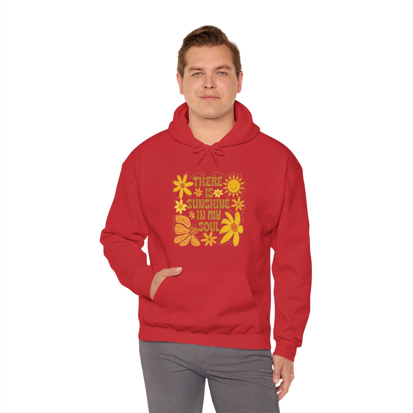 There Is Sunshine In My Soul Hoodie — Retro Floral Positive Quote Sweatshirt