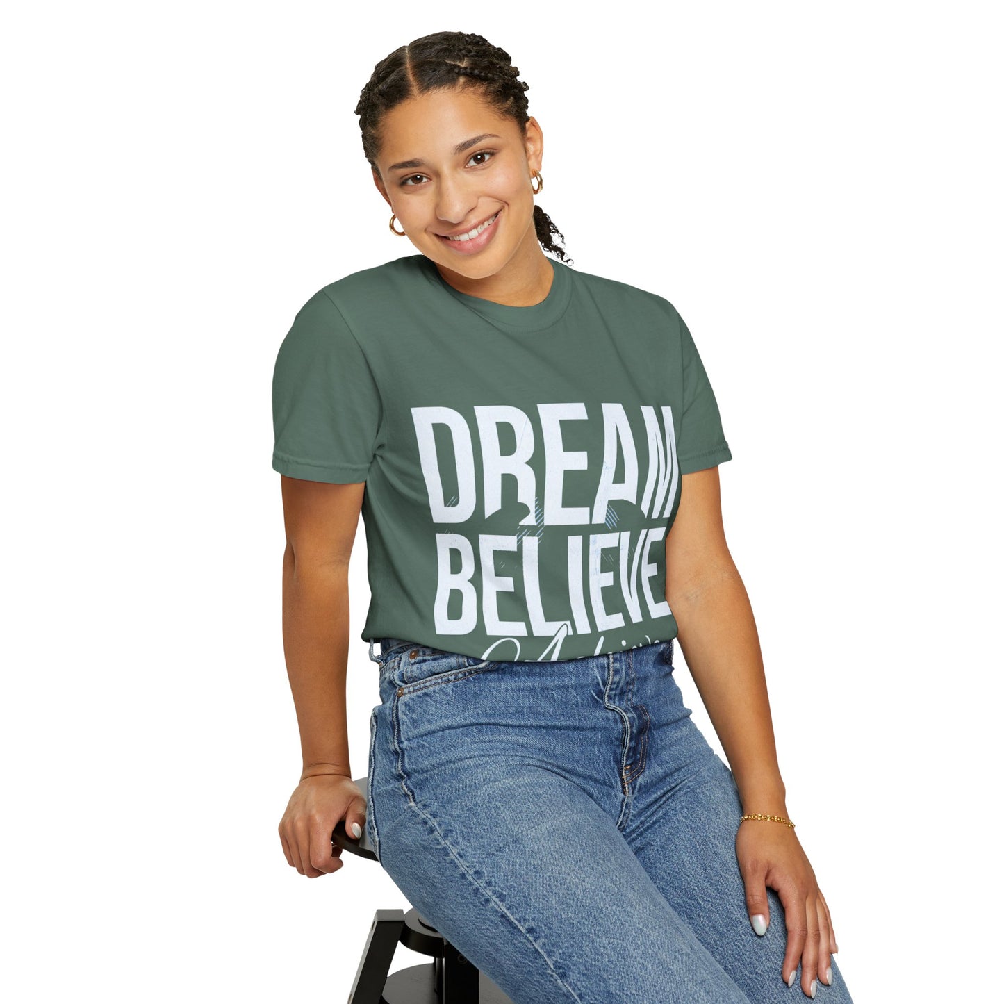 Dream Believe Inspire T-Shirt — Minimal Inspirational Graphic Tee