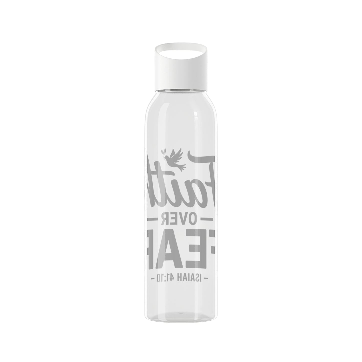 Faith Over Fear Water Bottle — Inspirational Isaiah 41:10 Stainless Bottle