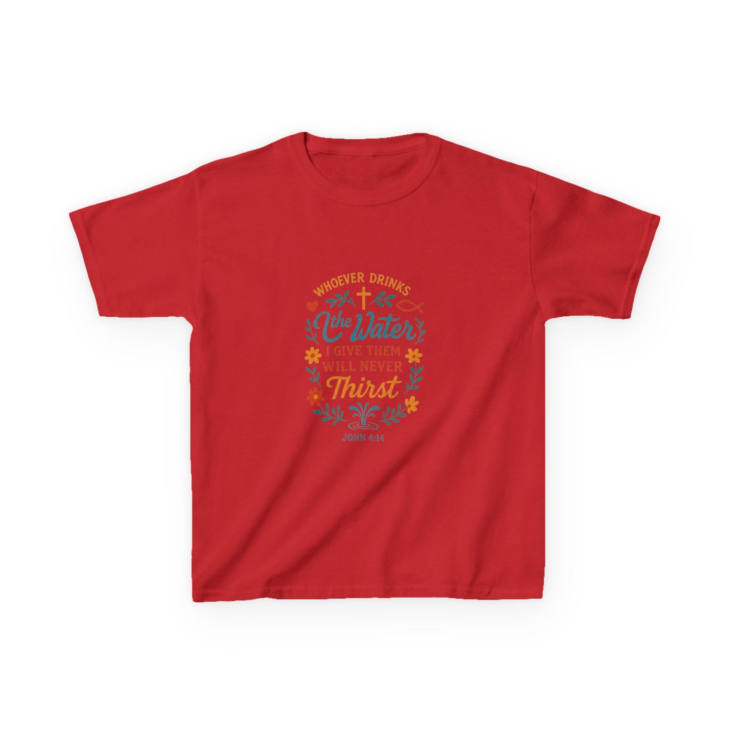 Kids Tee — "Blessed & Hydrated" Christian Faith Graphic Shirt