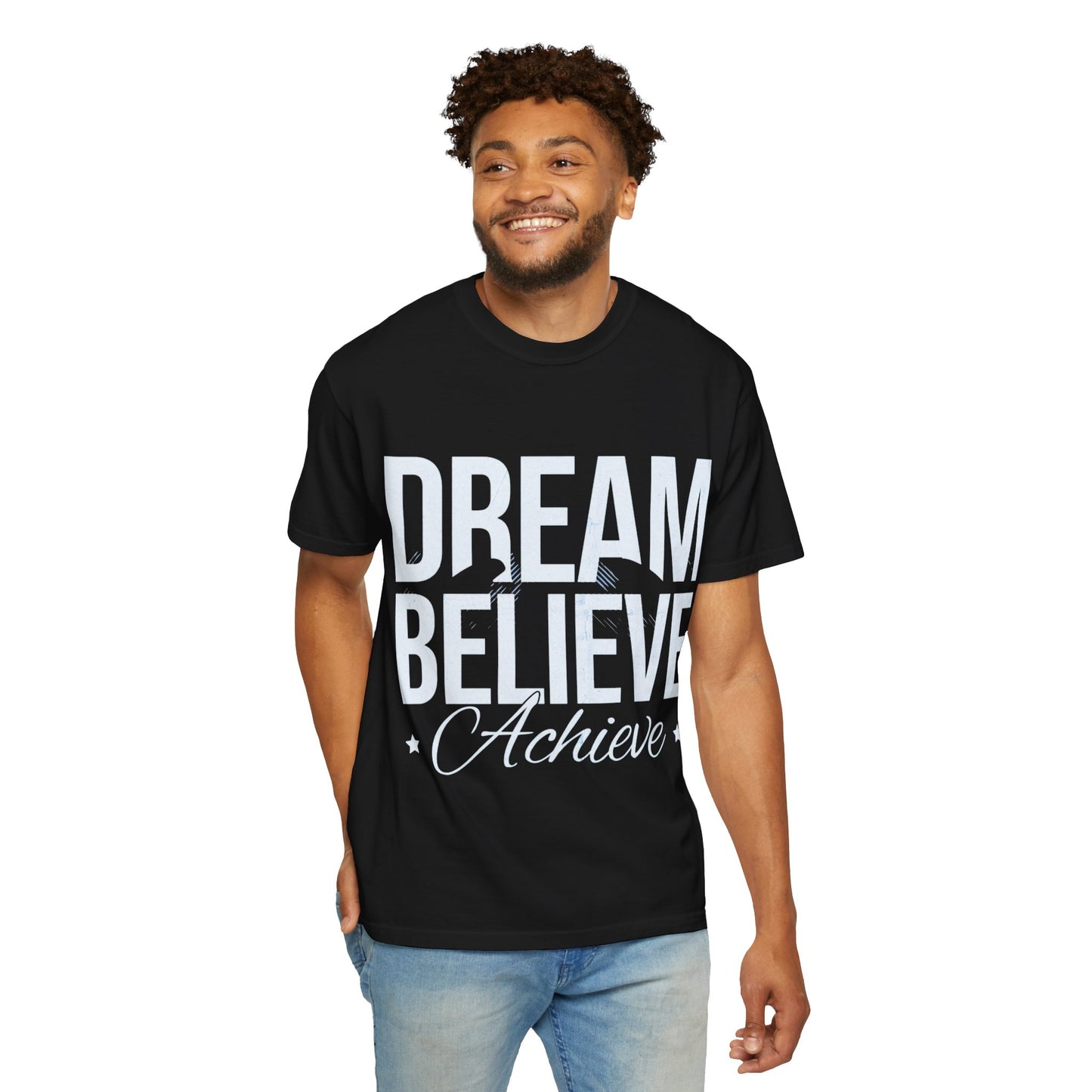 Dream Believe Inspire T-Shirt — Minimal Inspirational Graphic Tee