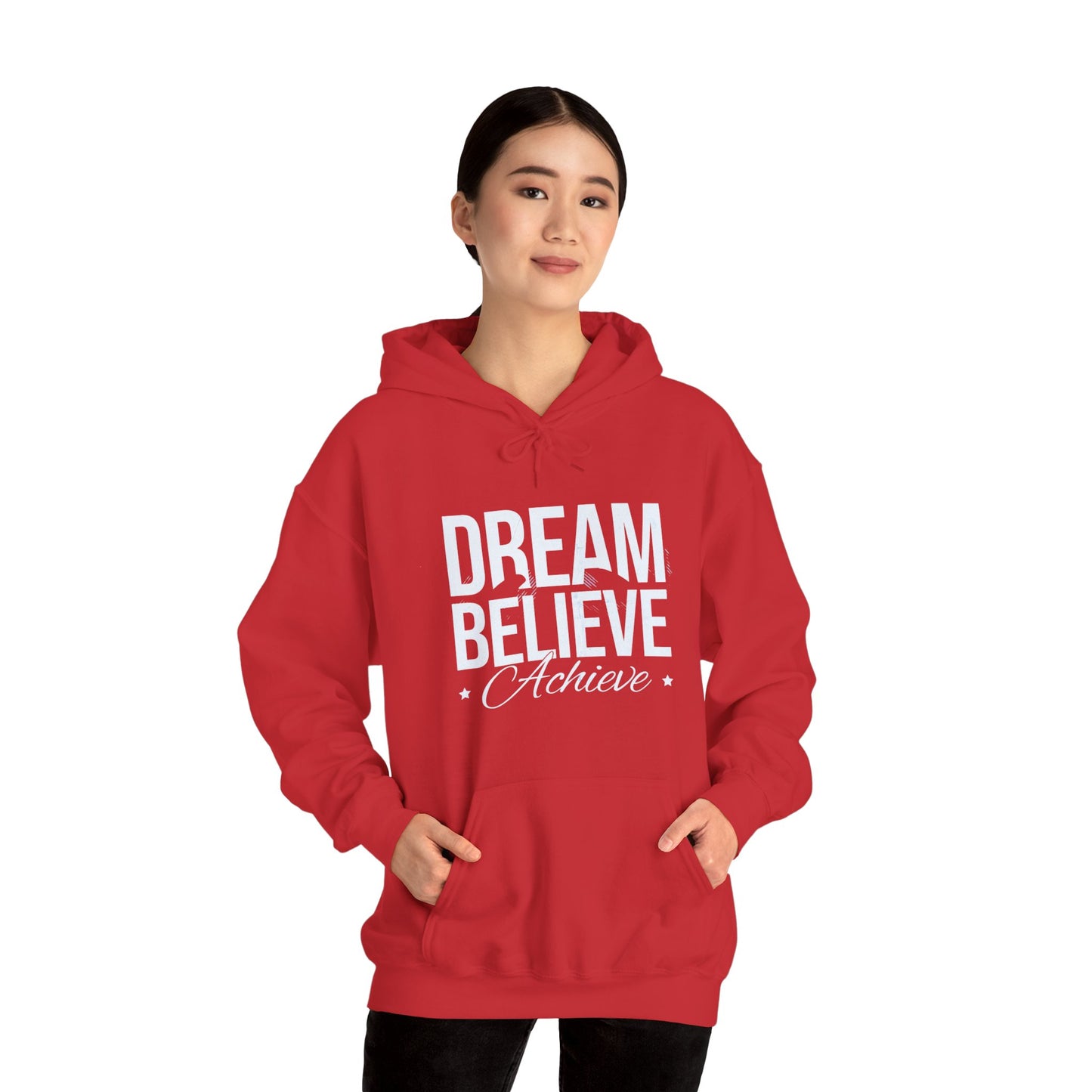 Dream Believe Achieve Hoodie — Motivational Pullover for Goal-Getters