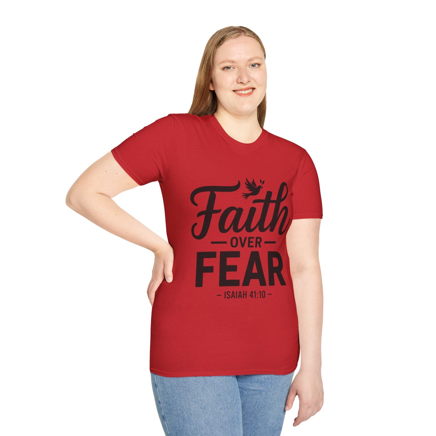 Faith Over Fear T-Shirt — Isaiah 41:10 Christian Inspirational Tee