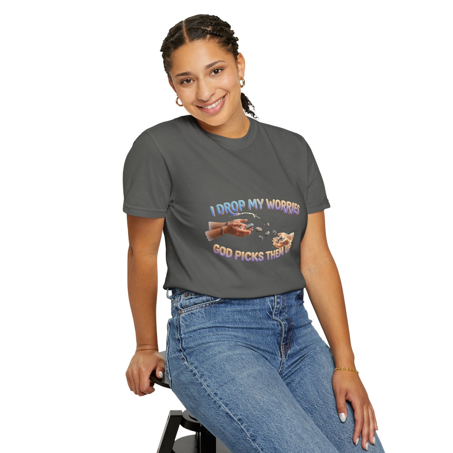 I Drop My Worries T-Shirt — Faith-Inspired Christian Graphic Tee