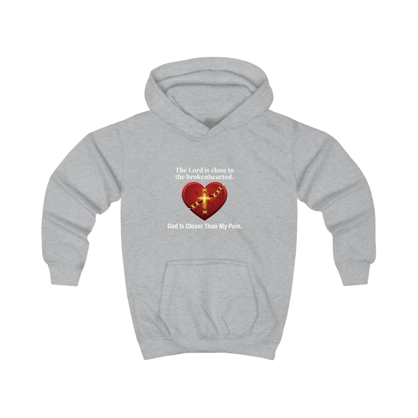 Kids Hoodie – Sparkling Broken Heart Graphic Hoodie for Children
