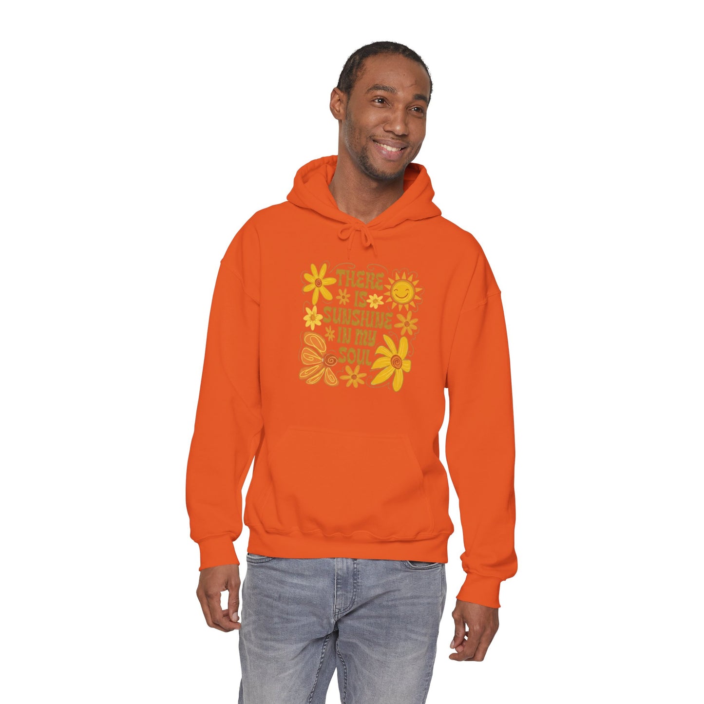 There Is Sunshine In My Soul Hoodie — Retro Floral Positive Quote Sweatshirt