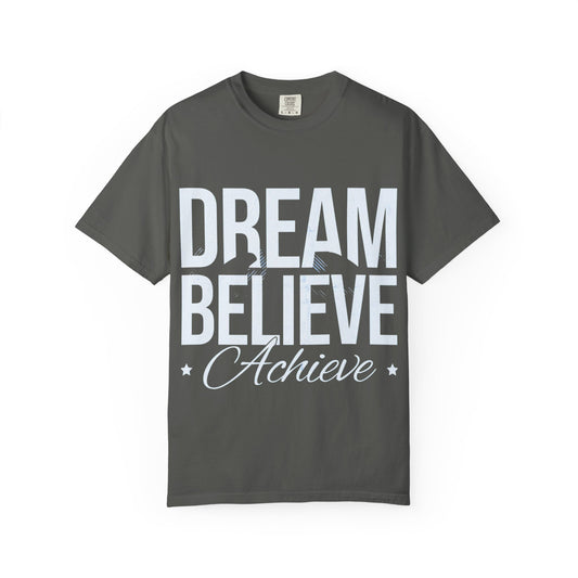 Dream Believe Inspire T-Shirt — Minimal Inspirational Graphic Tee