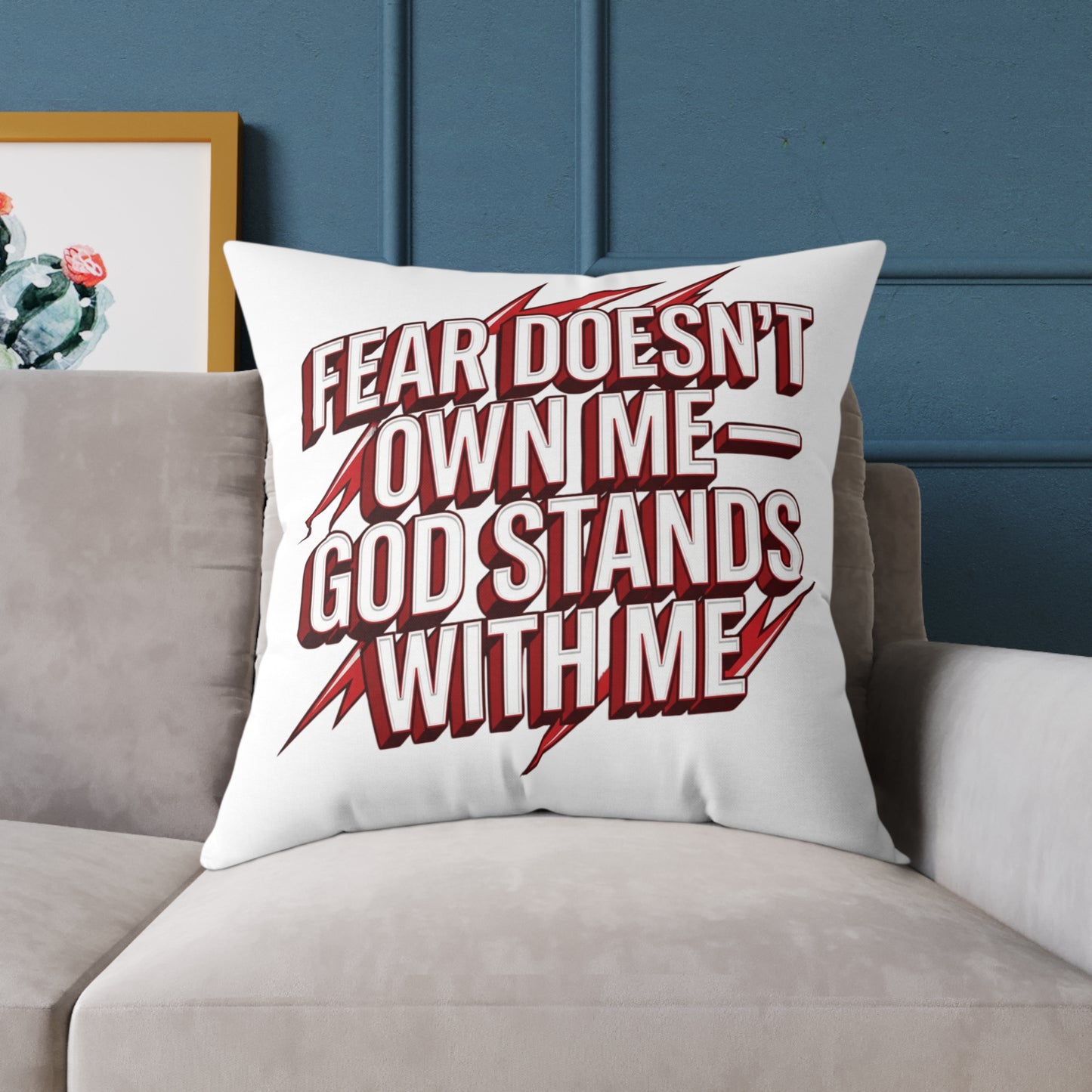 Square Poly Canvas Pillow — Durable Decorative Throw Pillow