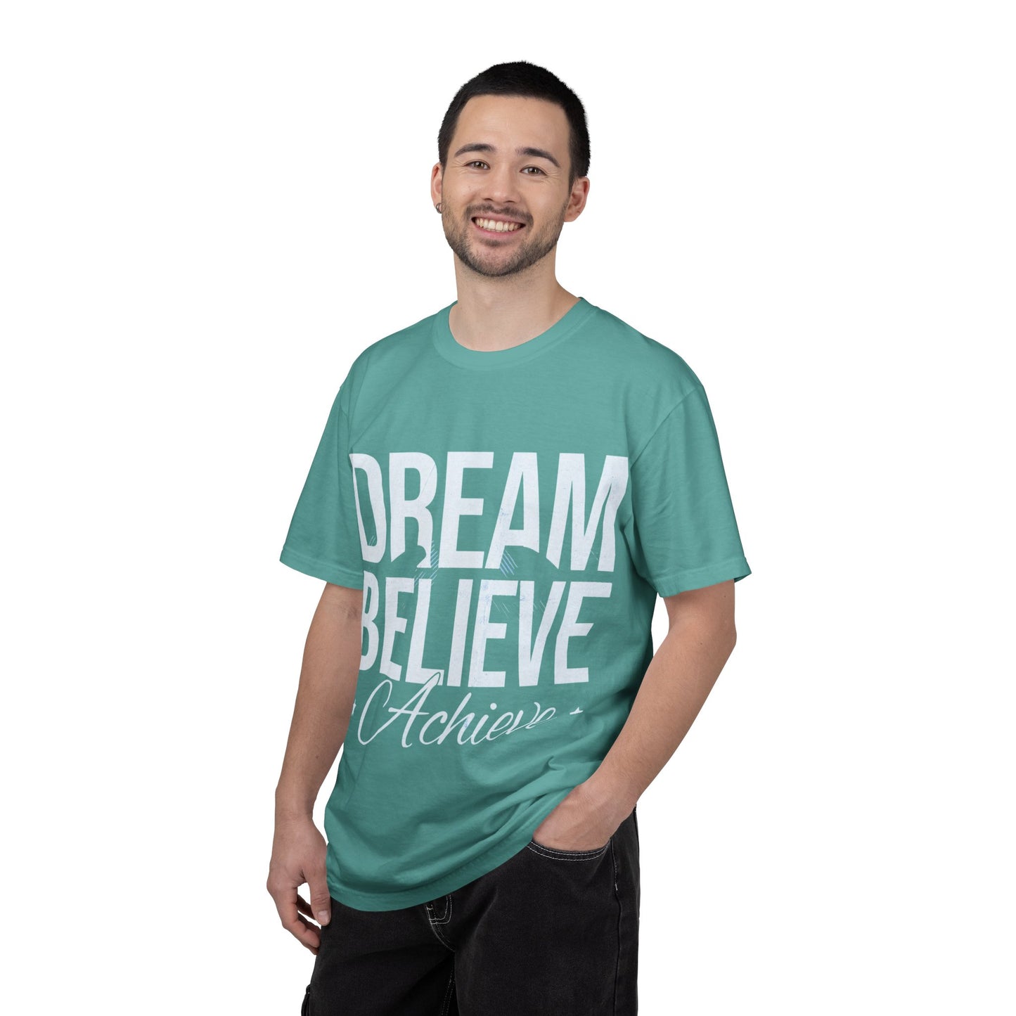Dream Believe Inspire T-Shirt — Minimal Inspirational Graphic Tee