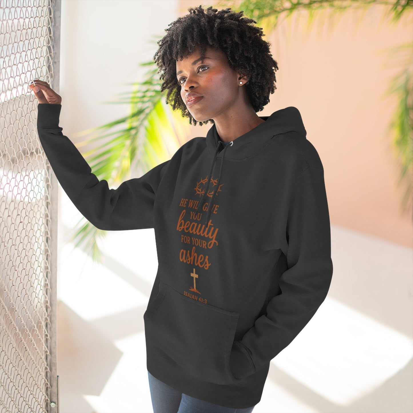 Isaiah 61:3 'Beauty for Ashes' Christian Hoodie