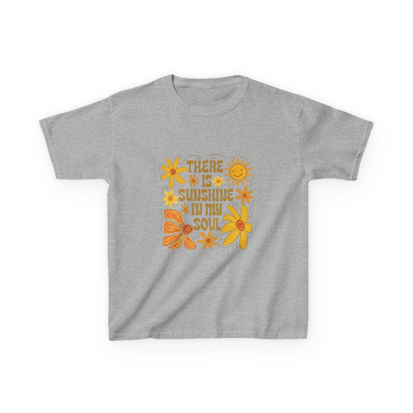 Kids T-Shirt — "There Is Sunshine In My Soul" Retro Floral Tee