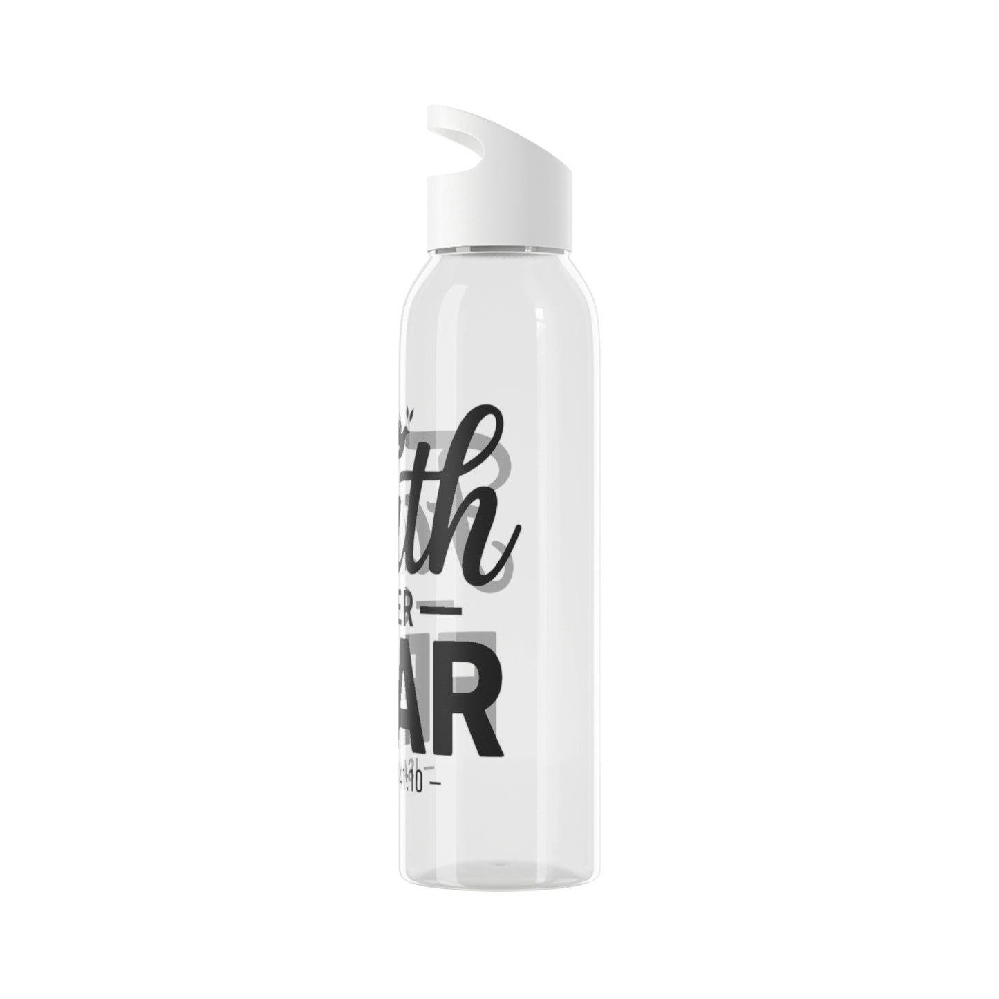 Faith Over Fear Water Bottle — Inspirational Isaiah 41:10 Stainless Bottle