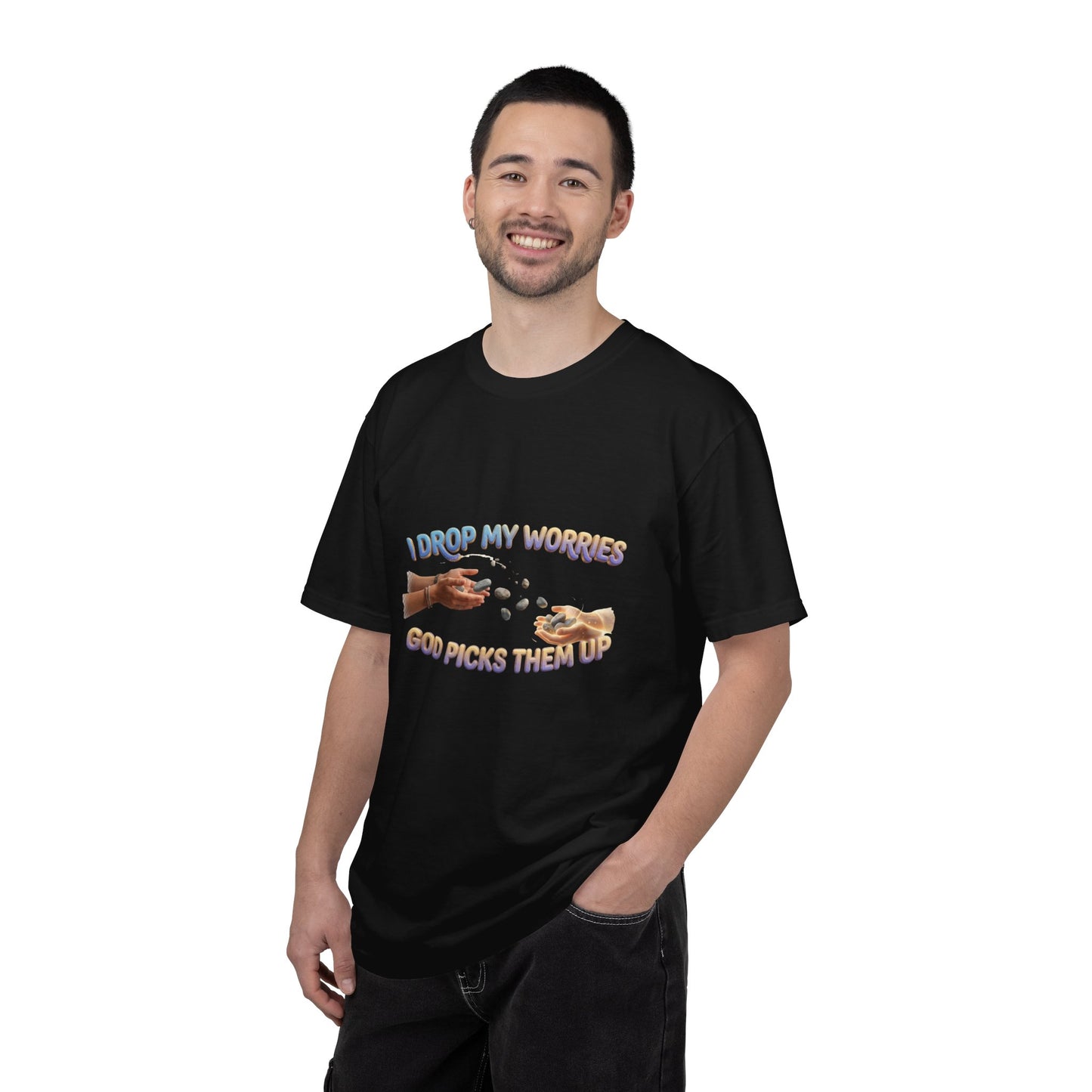 I Drop My Worries T-Shirt — Faith-Inspired Christian Graphic Tee