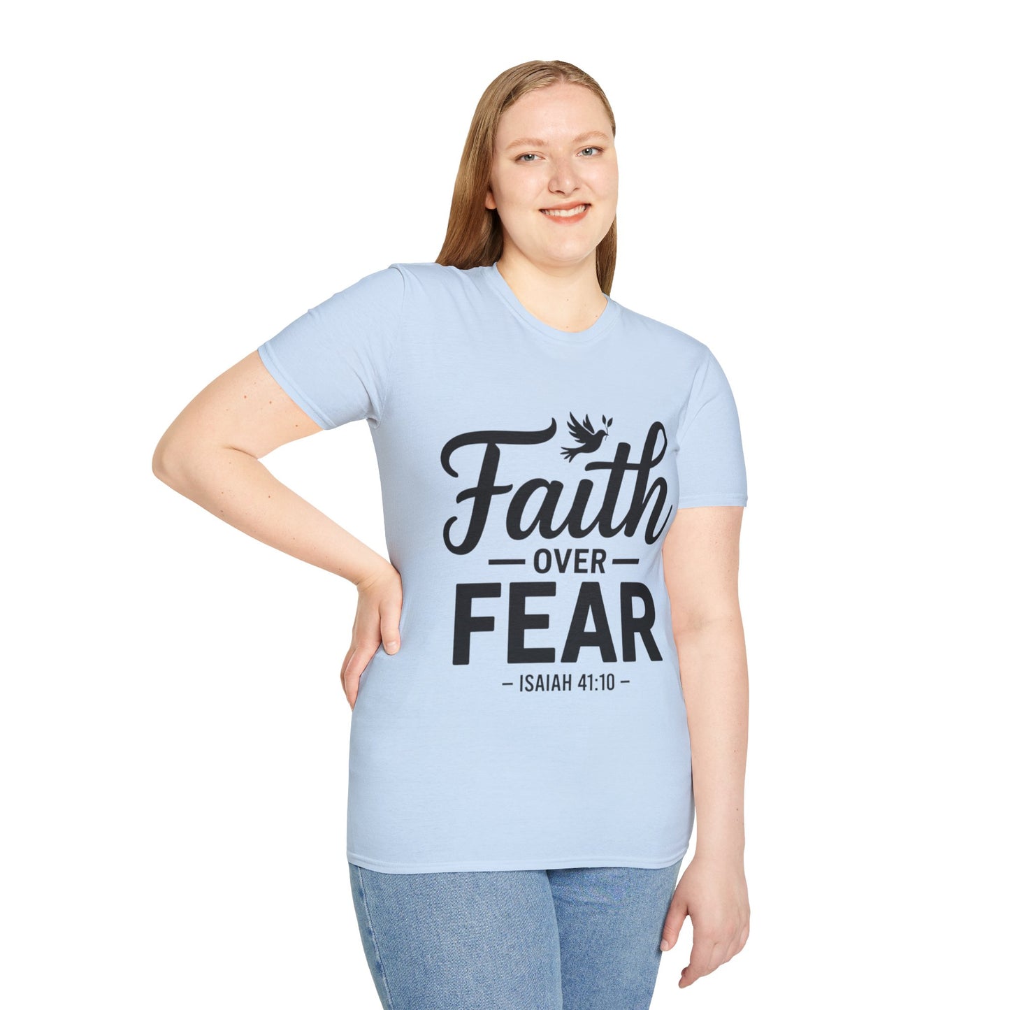 Faith Over Fear T-Shirt — Isaiah 41:10 Christian Inspirational Tee