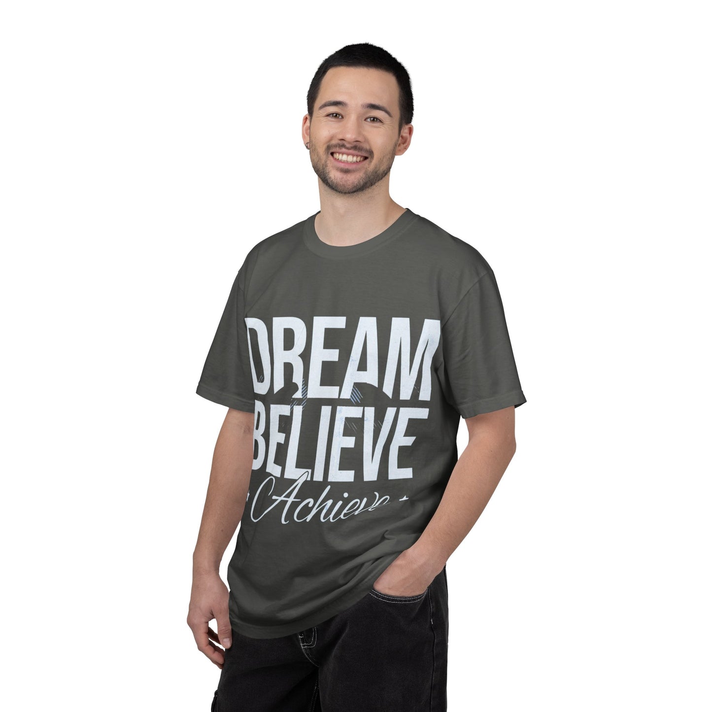 Dream Believe Inspire T-Shirt — Minimal Inspirational Graphic Tee