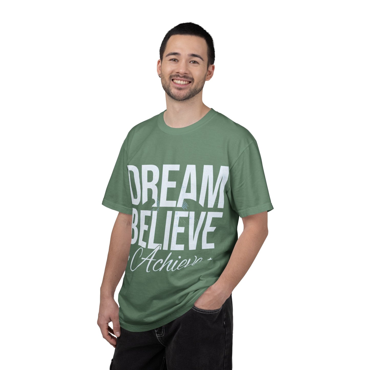 Dream Believe Inspire T-Shirt — Minimal Inspirational Graphic Tee