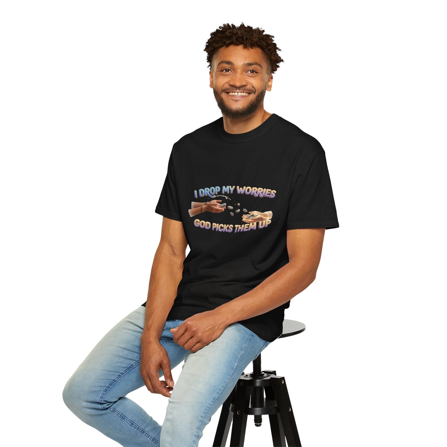 I Drop My Worries T-Shirt — Faith-Inspired Christian Graphic Tee