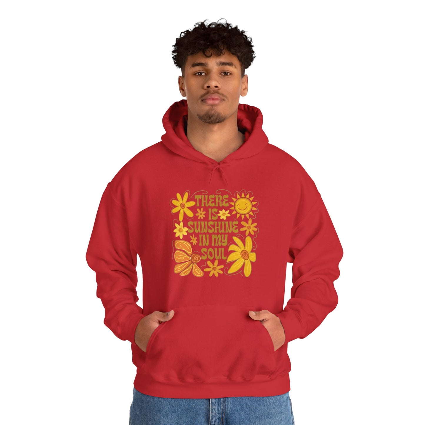 There Is Sunshine In My Soul Hoodie — Retro Floral Positive Quote Sweatshirt