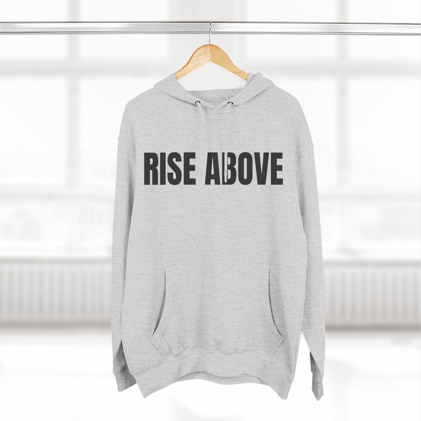 Rise Above Hoodie — Motivational Fleece Pullover