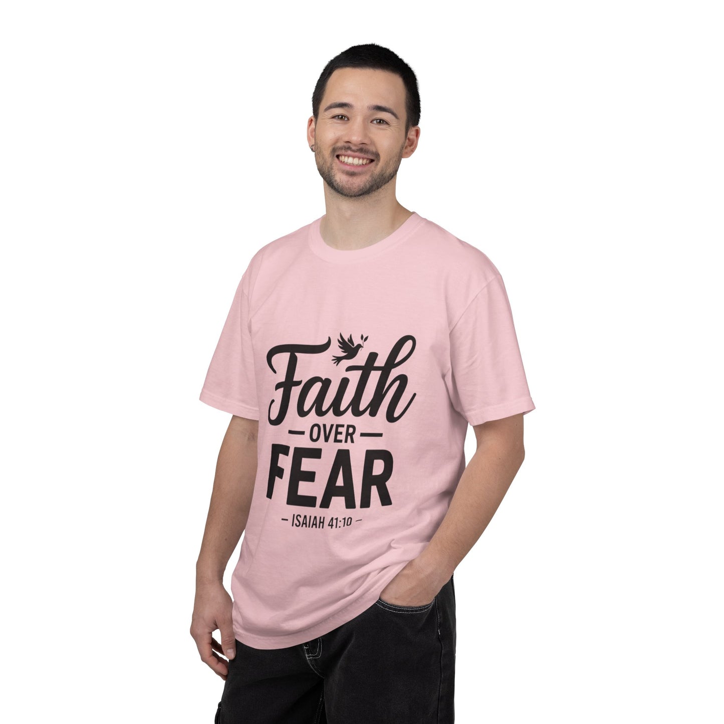 Faith Over Fear T-Shirt — Isaiah 41:10 Inspirational Christian Tee