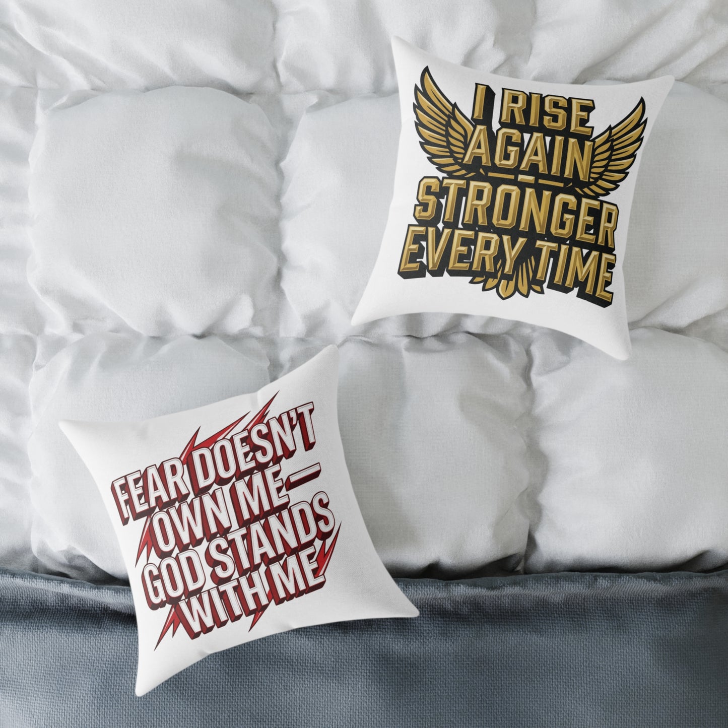 Square Poly Canvas Pillow — Durable Decorative Throw Pillow