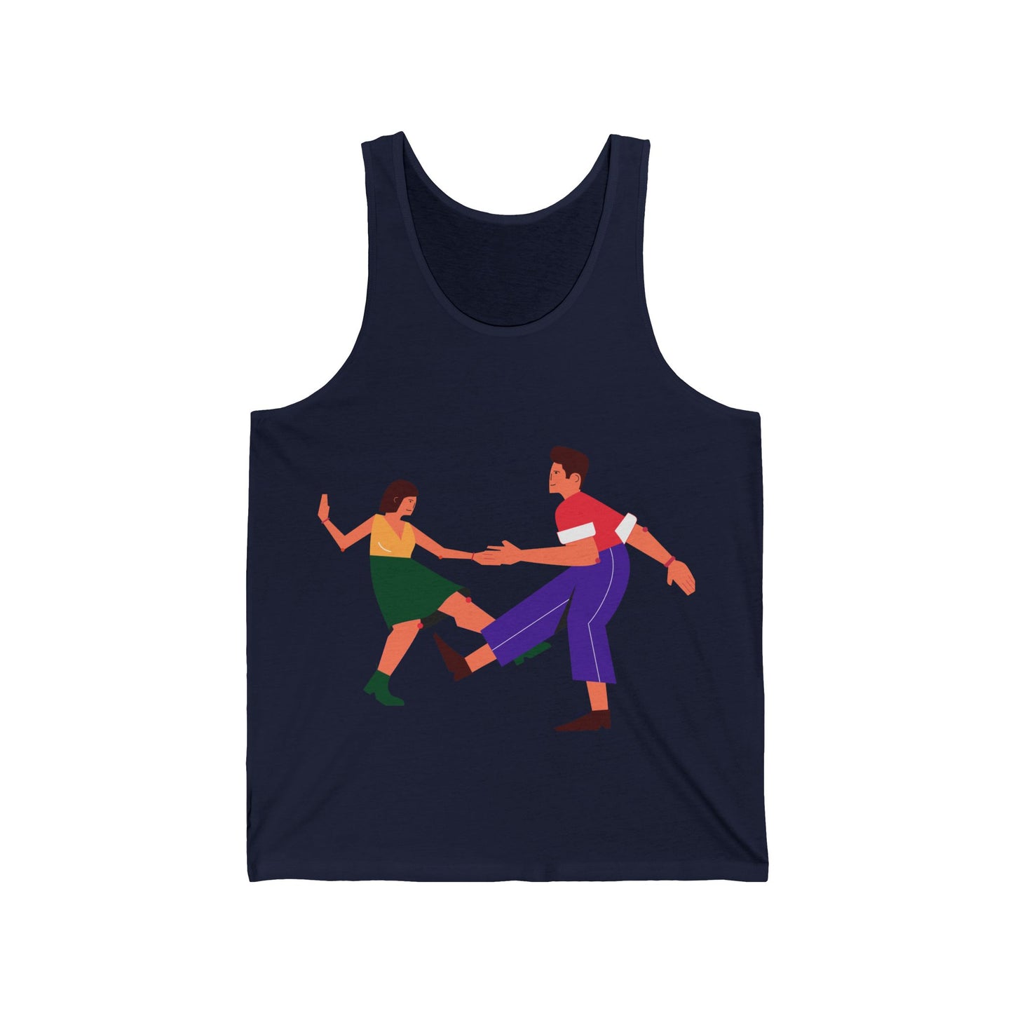 Dance Partners Tank Top – Retro Swing Dancing Couple Graphic