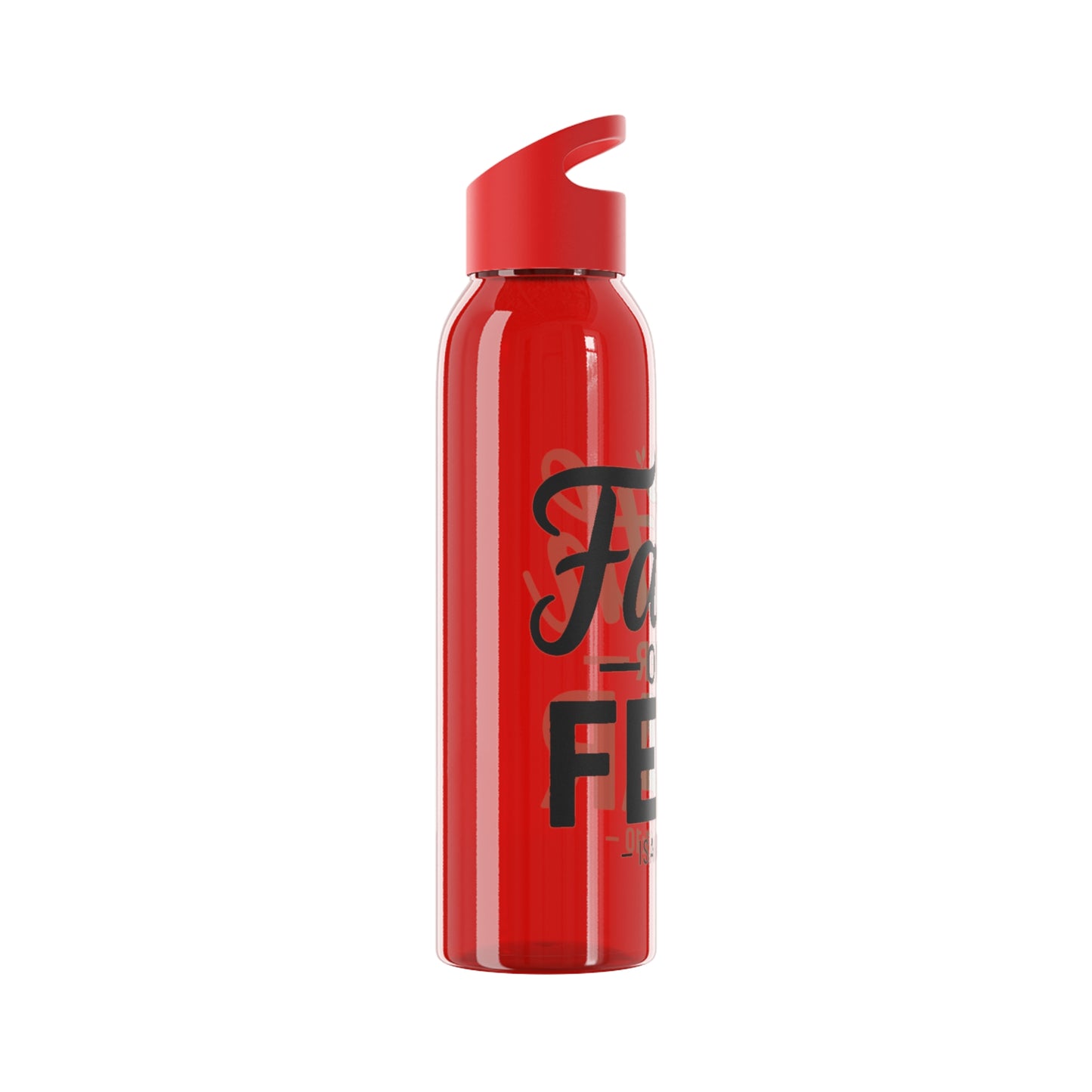 Faith Over Fear Water Bottle — Inspirational Isaiah 41:10 Stainless Bottle